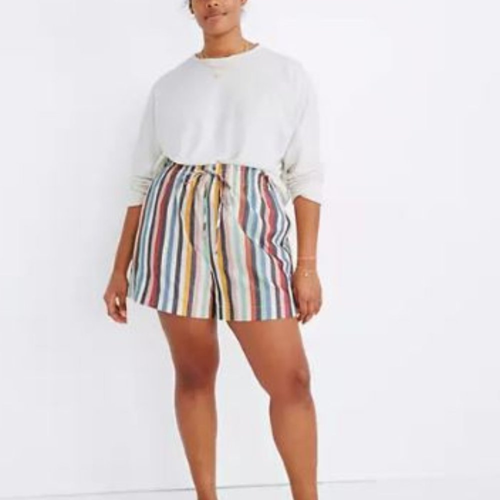 Madewell - Smocked-Waist Pull-On Shorts in Rainbow